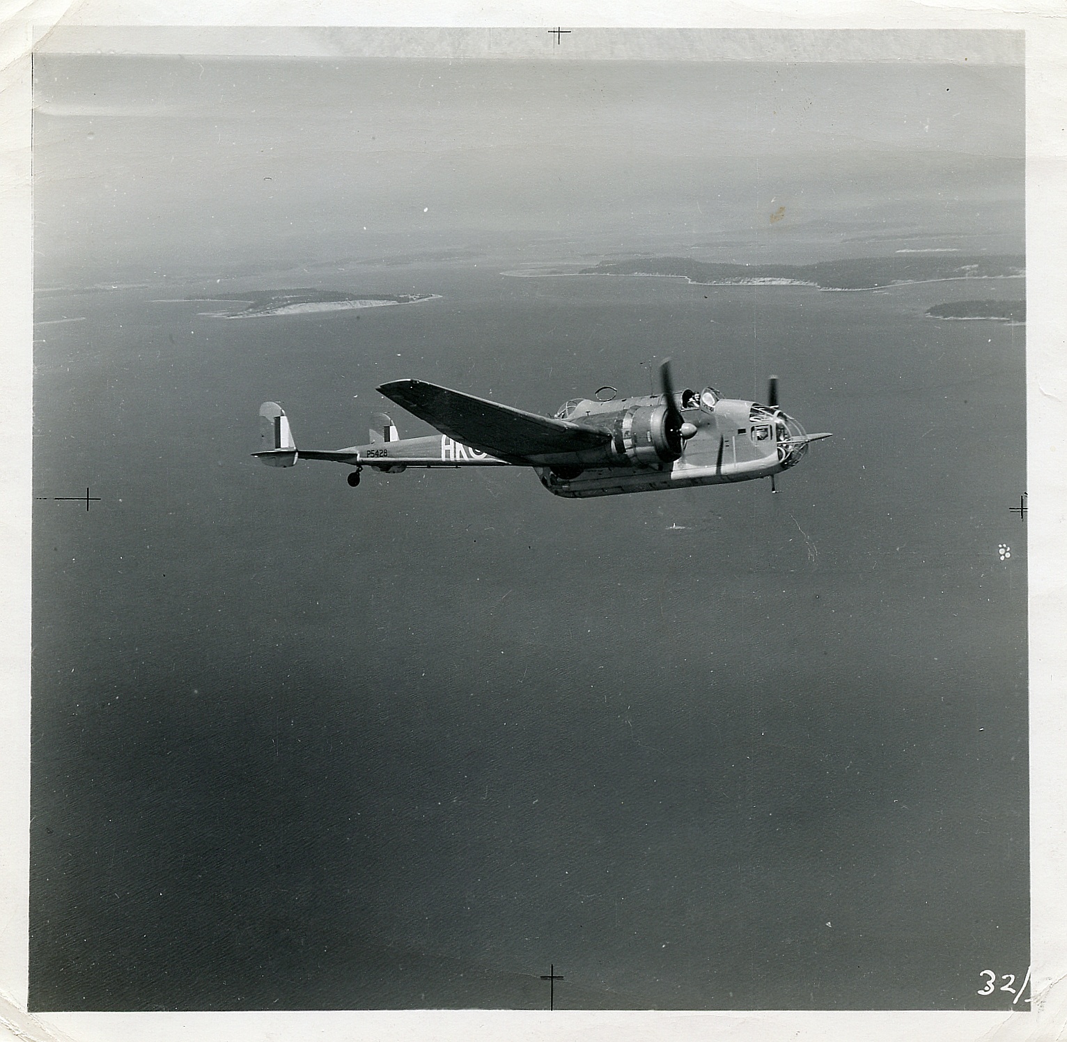 Hampden P5428 in Flight Above James Island BC